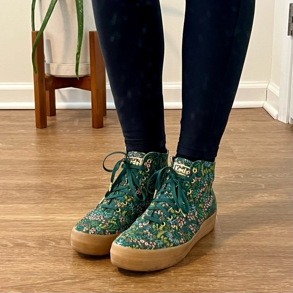 RARE Rifle Paper Co. x Keds Tapestry Everyday Triple Decker Hi Sneaker - Picture 14 of 16